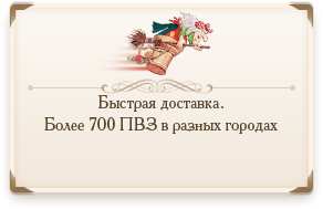 Быстрая доставка.  Более 700 ПВЗ в разных городах