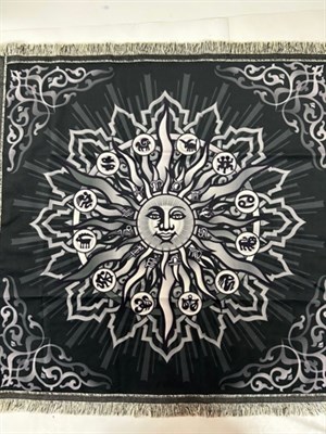 Скатерть-алтарь для гаданий и раскладов Солнечный круг Зодиака - фото 15984