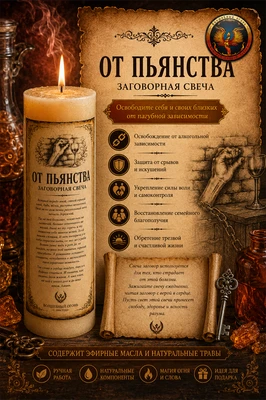 От пьянства свеча заговор RW29.12.008