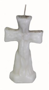 Свеча Откуп (белый крест) - фото 5416