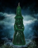 Свеча Ведьмина сила зелёная
