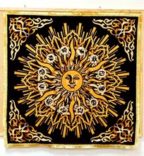 Скатерть-алтарь для гаданий и раскладов Солнечный круг Зодиака