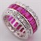 Кольцо "Драгоценный круг", розовый сапфир - фото 6363